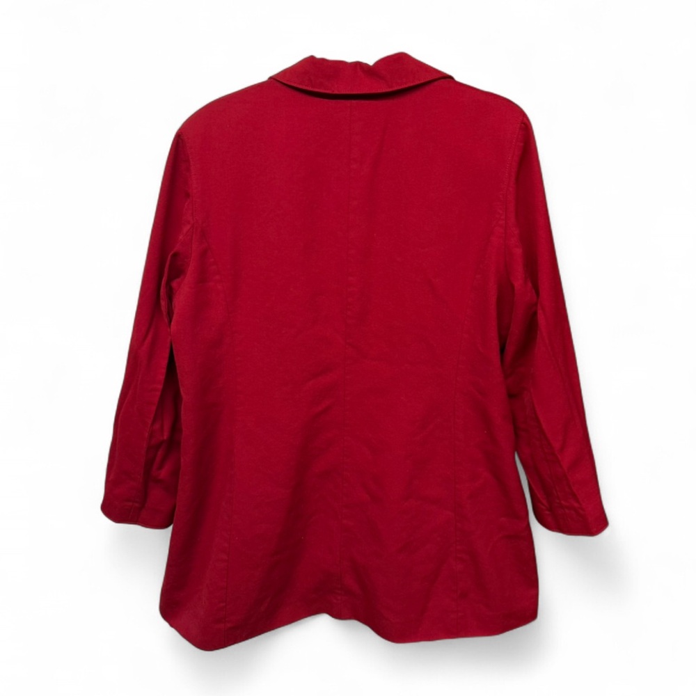 Linda Richards Vintage Red 100% Wool Coat - Women's Size 12 - Picture 7 of 8